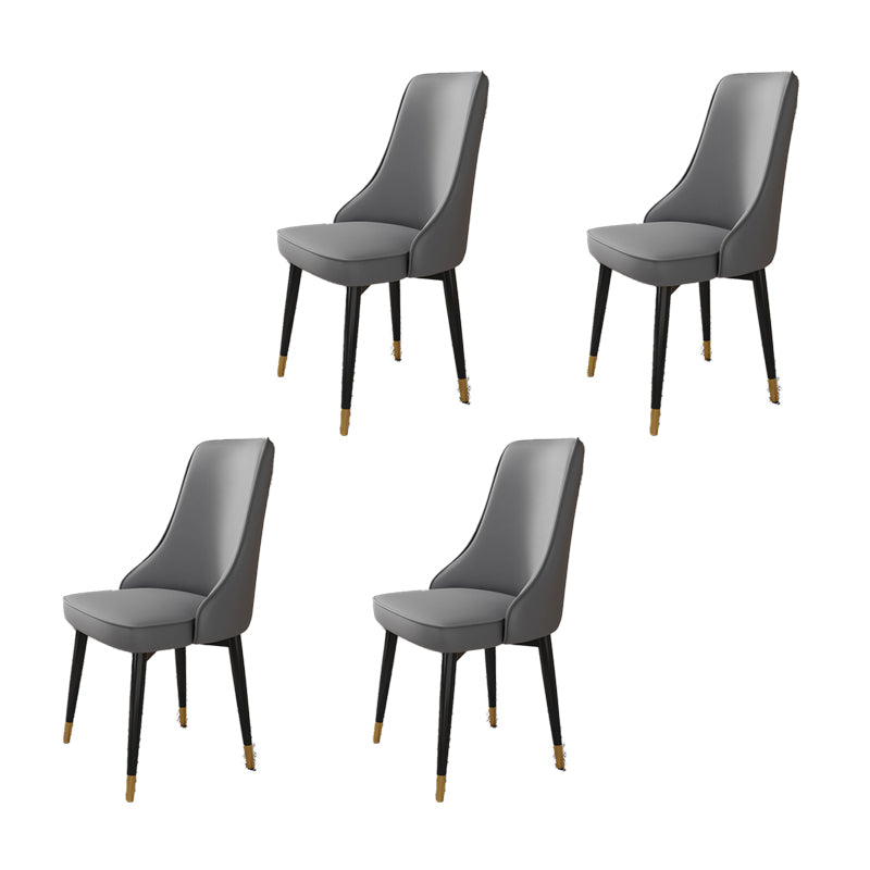 Fabric Dining Chair Modern Parsons Armless Chair for Dining Room