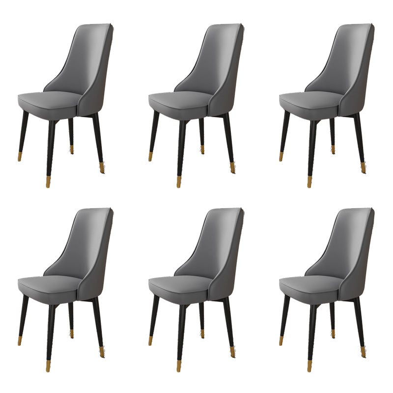 Fabric Dining Chair Modern Parsons Armless Chair for Dining Room