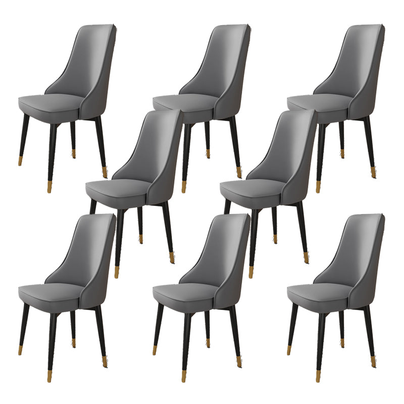 Fabric Dining Chair Modern Parsons Armless Chair for Dining Room