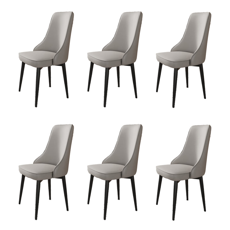 Fabric Dining Chair Modern Parsons Armless Chair for Dining Room