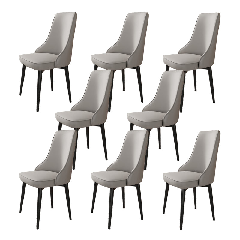 Fabric Dining Chair Modern Parsons Armless Chair for Dining Room