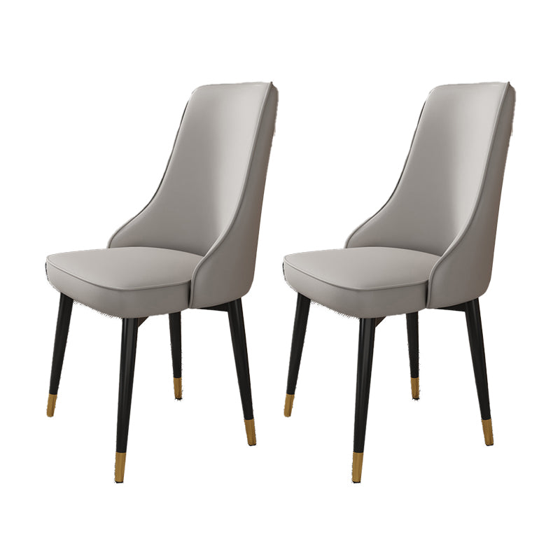 Fabric Dining Chair Modern Parsons Armless Chair for Dining Room