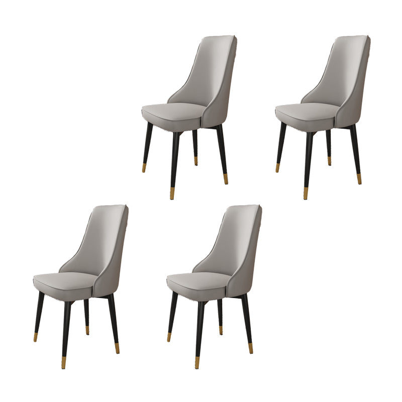 Fabric Dining Chair Modern Parsons Armless Chair for Dining Room