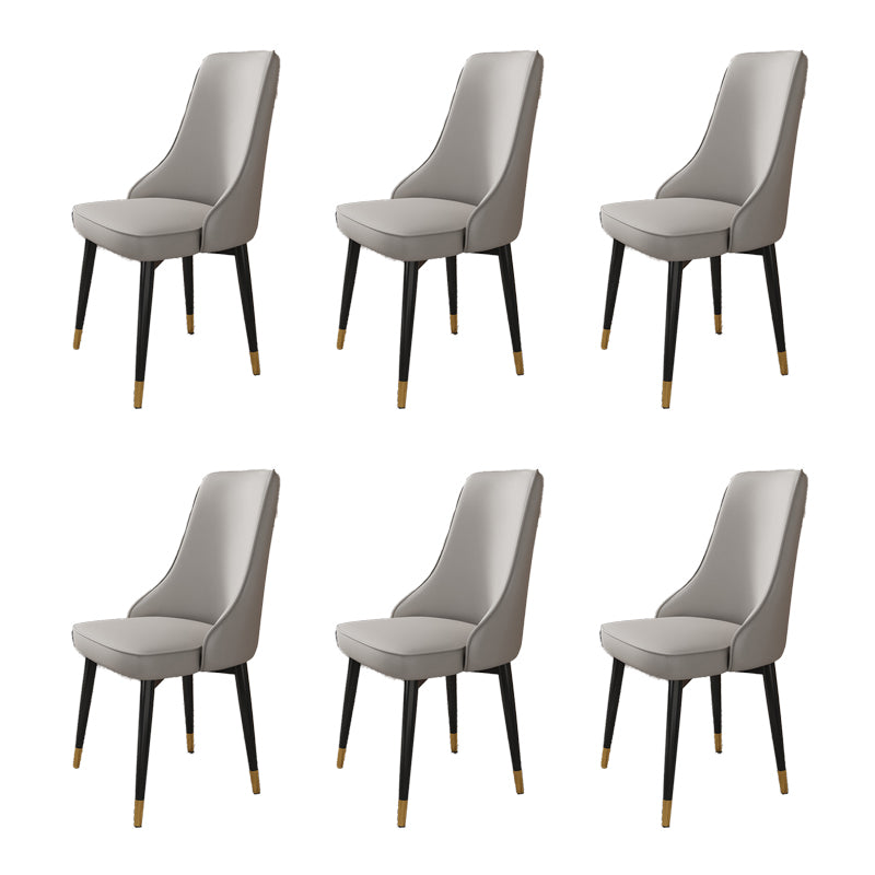 Fabric Dining Chair Modern Parsons Armless Chair for Dining Room