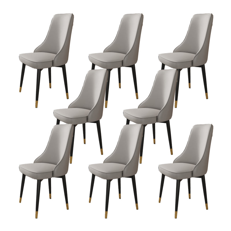 Fabric Dining Chair Modern Parsons Armless Chair for Dining Room