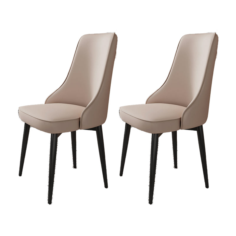 Fabric Dining Chair Modern Parsons Armless Chair for Dining Room