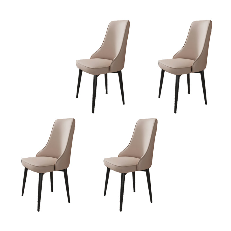 Fabric Dining Chair Modern Parsons Armless Chair for Dining Room