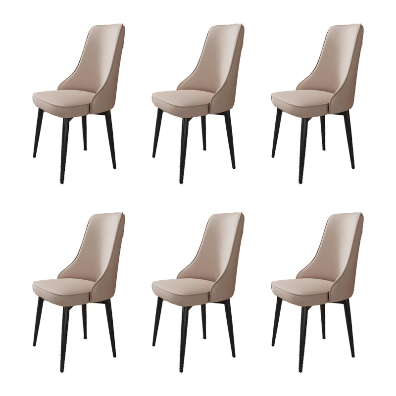 Fabric Dining Chair Modern Parsons Armless Chair for Dining Room