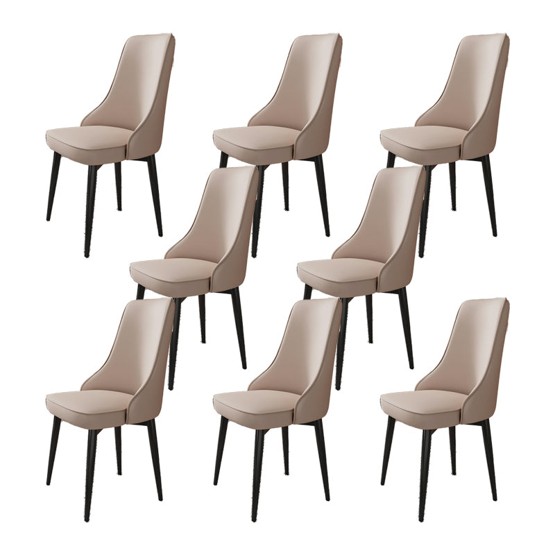 Fabric Dining Chair Modern Parsons Armless Chair for Dining Room