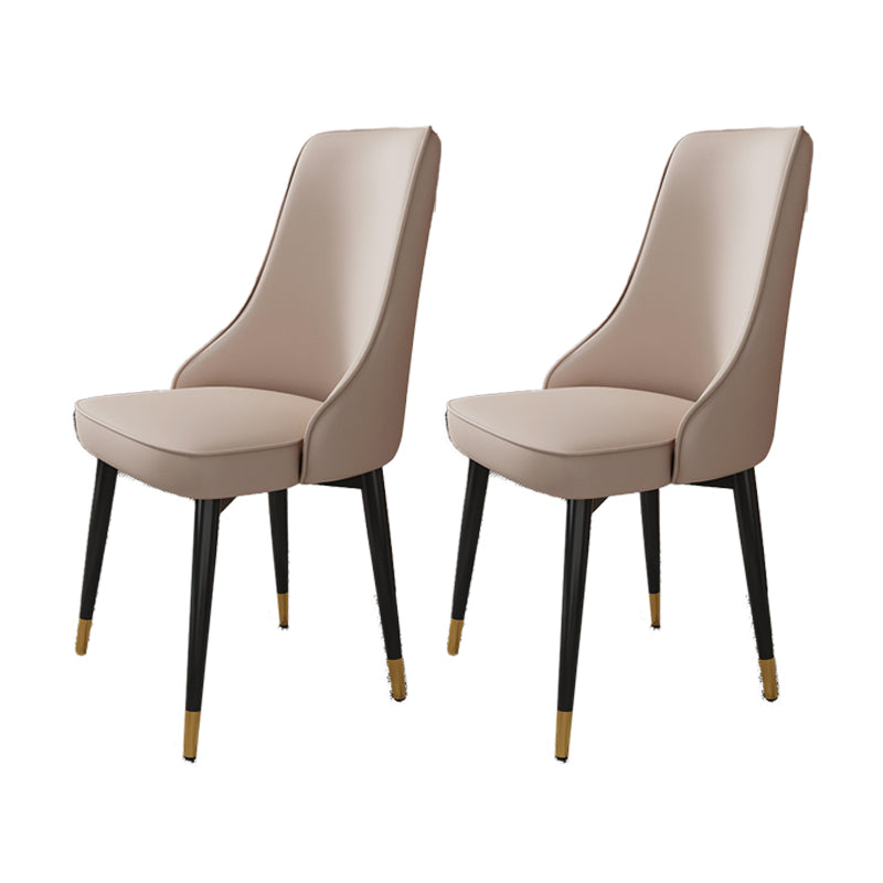 Fabric Dining Chair Modern Parsons Armless Chair for Dining Room