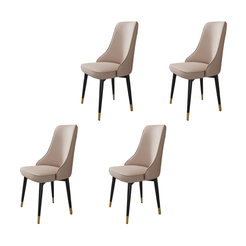 Fabric Dining Chair Modern Parsons Armless Chair for Dining Room