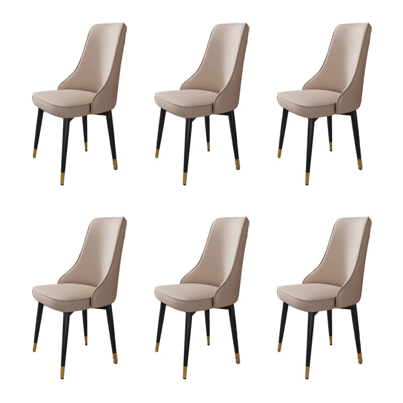 Fabric Dining Chair Modern Parsons Armless Chair for Dining Room
