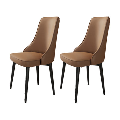 Fabric Dining Chair Modern Parsons Armless Chair for Dining Room