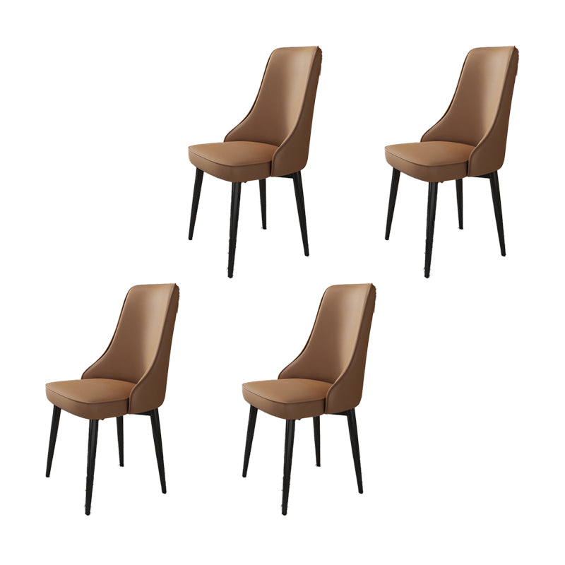 Fabric Dining Chair Modern Parsons Armless Chair for Dining Room