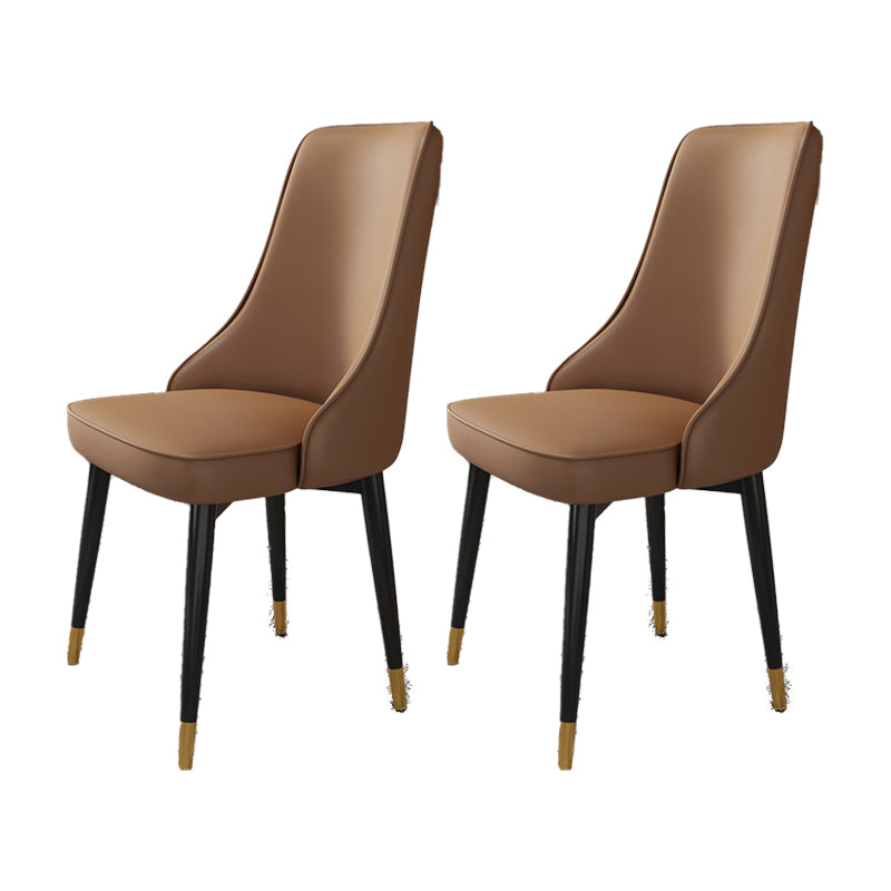 Fabric Dining Chair Modern Parsons Armless Chair for Dining Room