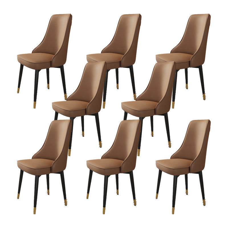 Fabric Dining Chair Modern Parsons Armless Chair for Dining Room
