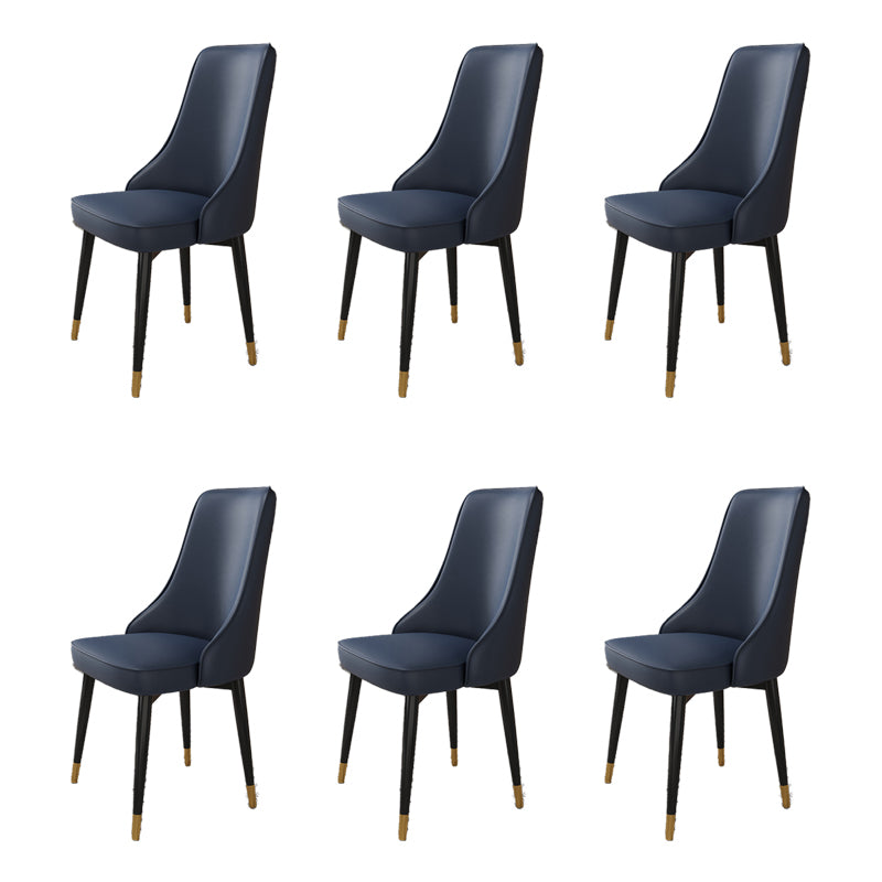 Fabric Dining Chair Modern Parsons Armless Chair for Dining Room