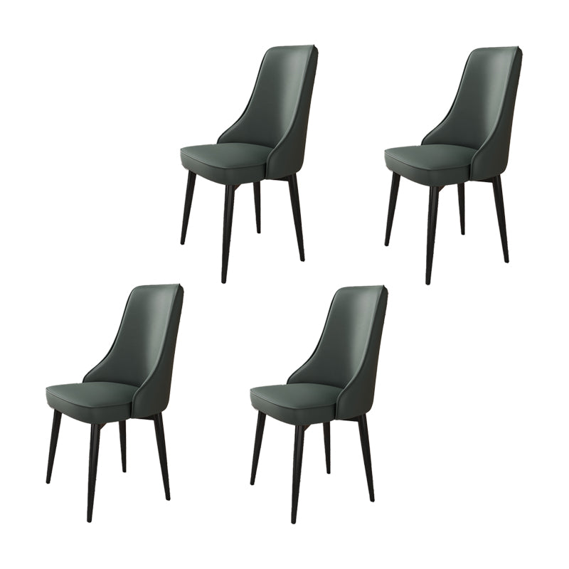 Fabric Dining Chair Modern Parsons Armless Chair for Dining Room