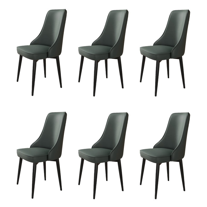 Fabric Dining Chair Modern Parsons Armless Chair for Dining Room