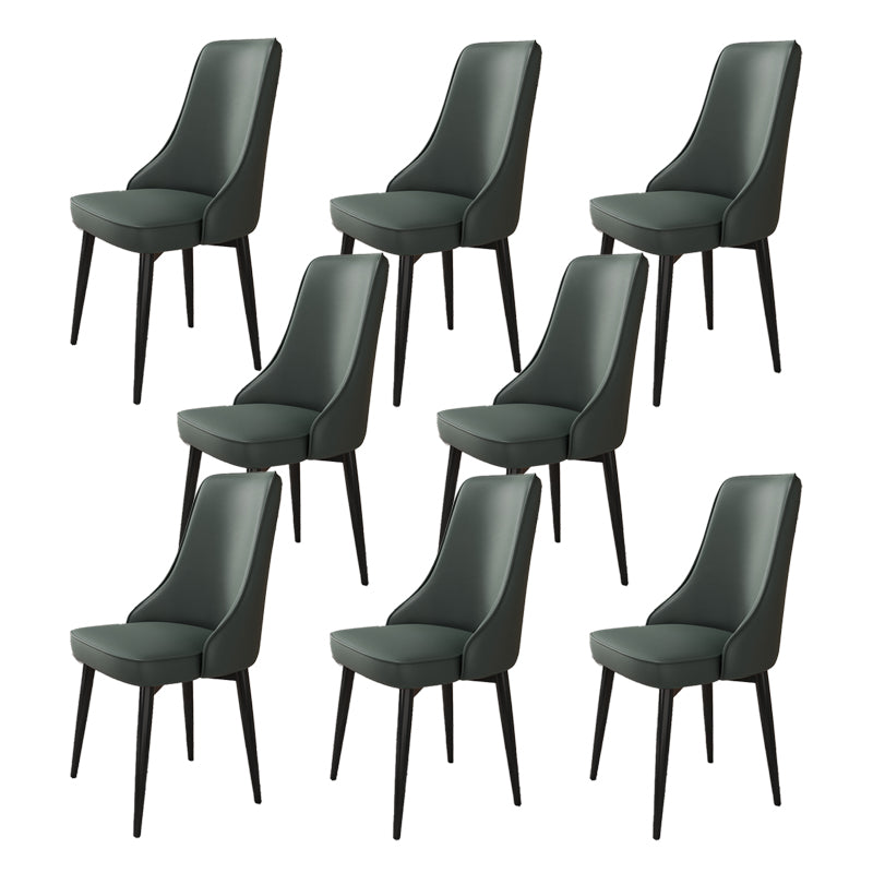Fabric Dining Chair Modern Parsons Armless Chair for Dining Room