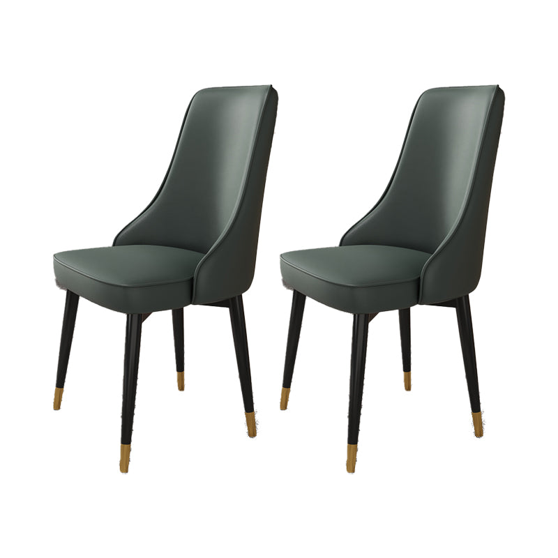 Fabric Dining Chair Modern Parsons Armless Chair for Dining Room