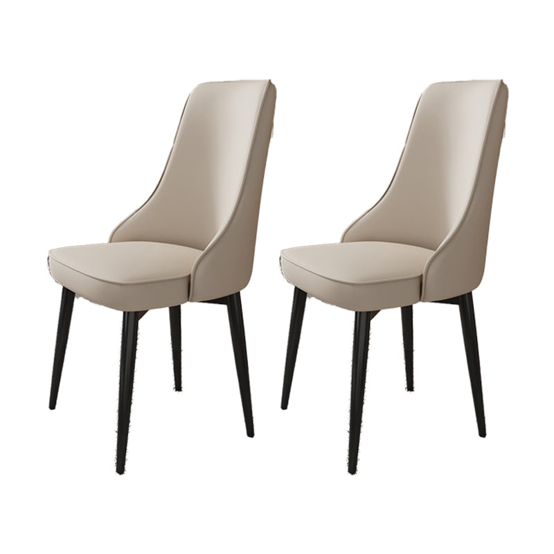 Fabric Dining Chair Modern Parsons Armless Chair for Dining Room
