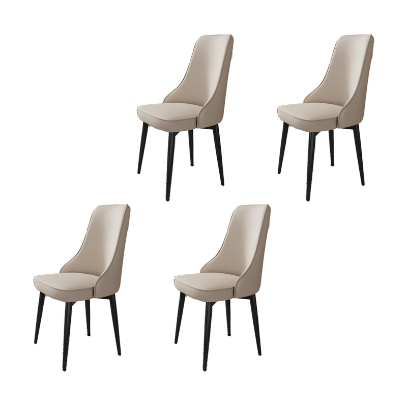 Fabric Dining Chair Modern Parsons Armless Chair for Dining Room