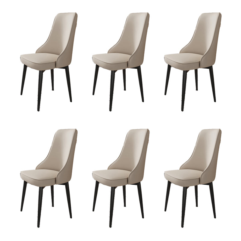 Fabric Dining Chair Modern Parsons Armless Chair for Dining Room