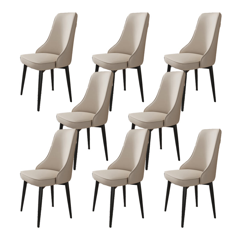 Fabric Dining Chair Modern Parsons Armless Chair for Dining Room