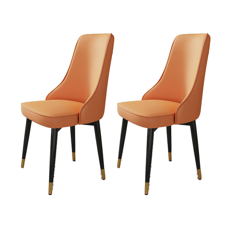 Fabric Dining Chair Modern Parsons Armless Chair for Dining Room