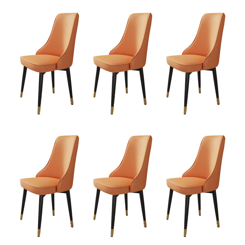 Fabric Dining Chair Modern Parsons Armless Chair for Dining Room