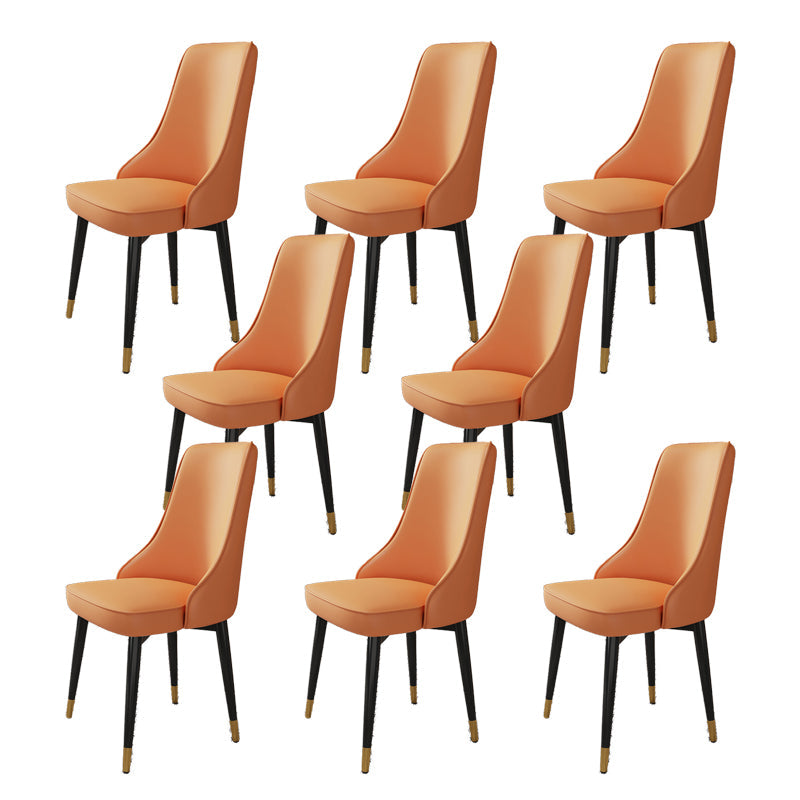 Fabric Dining Chair Modern Parsons Armless Chair for Dining Room