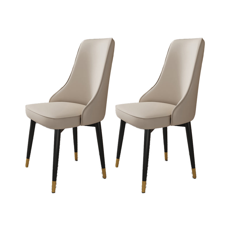 Fabric Dining Chair Modern Parsons Armless Chair for Dining Room