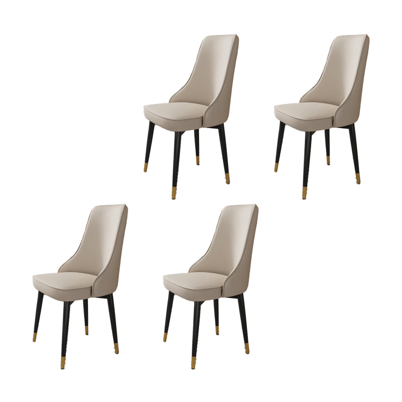 Fabric Dining Chair Modern Parsons Armless Chair for Dining Room