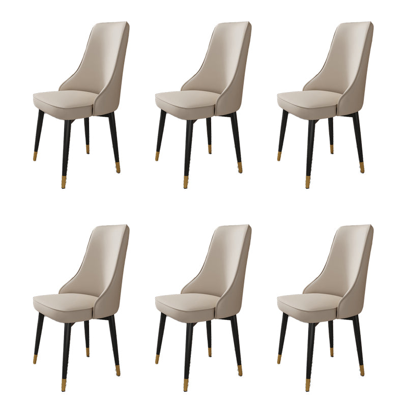 Fabric Dining Chair Modern Parsons Armless Chair for Dining Room