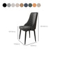 Fabric Dining Chair Modern Parsons Armless Chair for Dining Room