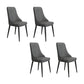 Fabric Dining Side Chair Modern Parsons Armless Chair for Dining Room Dark Gray 4 Piece Set Black Clearhalo 'Dining Chairs' 'Dining Tables & Seating' 'dining_chair' 'furn' 'furn_dining_chair' 'Furniture' 'Kitchen & Dining Furniture' 7143795