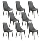 Fabric Dining Side Chair Modern Parsons Armless Chair for Dining Room Dark Gray 8 Piece Set Black Clearhalo 'Dining Chairs' 'Dining Tables & Seating' 'dining_chair' 'furn' 'furn_dining_chair' 'Furniture' 'Kitchen & Dining Furniture' 7143799