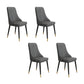 Fabric Dining Side Chair Modern Parsons Armless Chair for Dining Room Dark Gray 4 Piece Set Black Gold Clearhalo 'Dining Chairs' 'Dining Tables & Seating' 'dining_chair' 'furn' 'furn_dining_chair' 'Furniture' 'Kitchen & Dining Furniture' 7143804