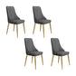 Fabric Dining Side Chair Modern Parsons Armless Chair for Dining Room Dark Gray 4 Piece Set Gold Clearhalo 'Dining Chairs' 'Dining Tables & Seating' 'dining_chair' 'furn' 'furn_dining_chair' 'Furniture' 'Kitchen & Dining Furniture' 7143812