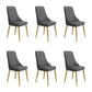 Fabric Dining Side Chair Modern Parsons Armless Chair for Dining Room Dark Gray 6 Piece Set Gold Clearhalo 'Dining Chairs' 'Dining Tables & Seating' 'dining_chair' 'furn' 'furn_dining_chair' 'Furniture' 'Kitchen & Dining Furniture' 7143813