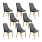 Fabric Dining Side Chair Modern Parsons Armless Chair for Dining Room Dark Gray 8 Piece Set Gold Clearhalo 'Dining Chairs' 'Dining Tables & Seating' 'dining_chair' 'furn' 'furn_dining_chair' 'Furniture' 'Kitchen & Dining Furniture' 7143814