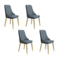 Fabric Dining Side Chair Modern Parsons Armless Chair for Dining Room Blue 4 Piece Set Gold Clearhalo 'Dining Chairs' 'Dining Tables & Seating' 'dining_chair' 'furn' 'furn_dining_chair' 'Furniture' 'Kitchen & Dining Furniture' 7143824