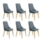 Fabric Dining Side Chair Modern Parsons Armless Chair for Dining Room Blue 6 Piece Set Gold Clearhalo 'Dining Chairs' 'Dining Tables & Seating' 'dining_chair' 'furn' 'furn_dining_chair' 'Furniture' 'Kitchen & Dining Furniture' 7143825