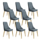 Fabric Dining Side Chair Modern Parsons Armless Chair for Dining Room Blue 8 Piece Set Gold Clearhalo 'Dining Chairs' 'Dining Tables & Seating' 'dining_chair' 'furn' 'furn_dining_chair' 'Furniture' 'Kitchen & Dining Furniture' 7143826