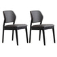 Upholstered Kitchen Side Chair Modern Style Open Back Armless Chair Dark Gray 2 Piece Set Black Clearhalo 'Dining Chairs' 'Dining Tables & Seating' 'dining_chair' 'furn' 'furn_dining_chair' 'Furniture' 'Kitchen & Dining Furniture' 7143843