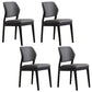 Upholstered Kitchen Side Chair Modern Style Open Back Armless Chair Dark Gray 4 Piece Set Black Clearhalo 'Dining Chairs' 'Dining Tables & Seating' 'dining_chair' 'furn' 'furn_dining_chair' 'Furniture' 'Kitchen & Dining Furniture' 7143844