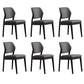 Upholstered Kitchen Side Chair Modern Style Open Back Armless Chair Dark Gray 6 Piece Set Black Clearhalo 'Dining Chairs' 'Dining Tables & Seating' 'dining_chair' 'furn' 'furn_dining_chair' 'Furniture' 'Kitchen & Dining Furniture' 7143847