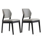 Upholstered Kitchen Side Chair Modern Style Open Back Armless Chair Light Gray 2 Piece Set Black Clearhalo 'Dining Chairs' 'Dining Tables & Seating' 'dining_chair' 'furn' 'furn_dining_chair' 'Furniture' 'Kitchen & Dining Furniture' 7143859
