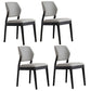 Upholstered Kitchen Side Chair Modern Style Open Back Armless Chair Light Gray 4 Piece Set Black Clearhalo 'Dining Chairs' 'Dining Tables & Seating' 'dining_chair' 'furn' 'furn_dining_chair' 'Furniture' 'Kitchen & Dining Furniture' 7143861